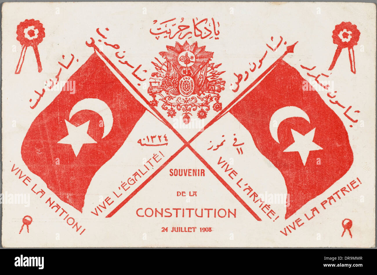 Patriotische Postkarte für die Verfassung Stockfoto