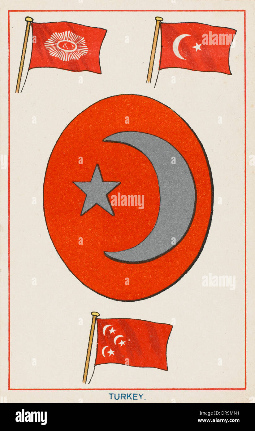 Osmanische Flaggen Stockfoto