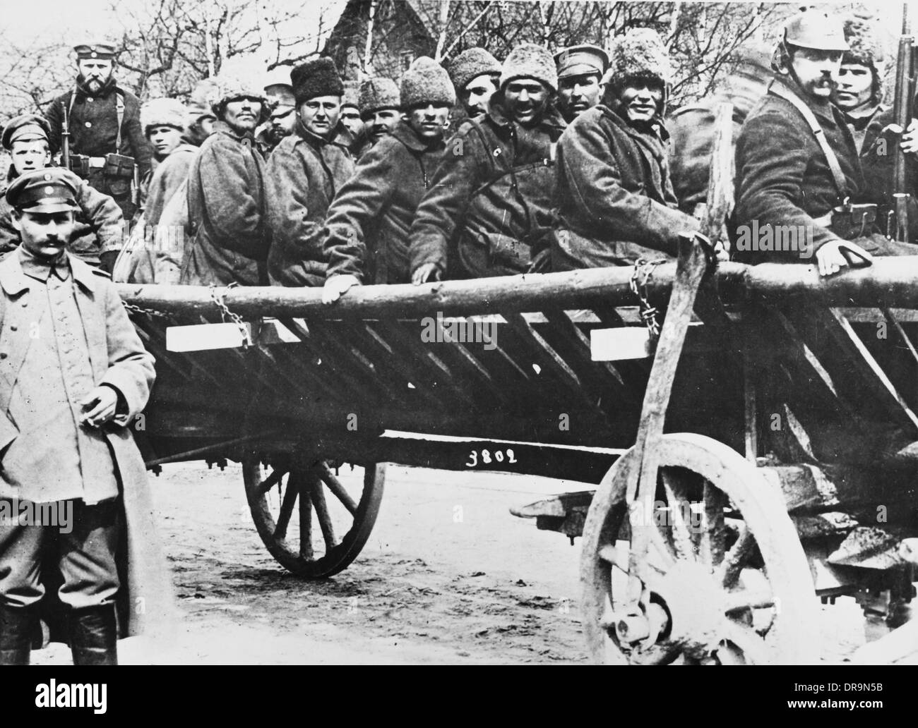 Russische Kriegsgefangene 1915 Stockfoto