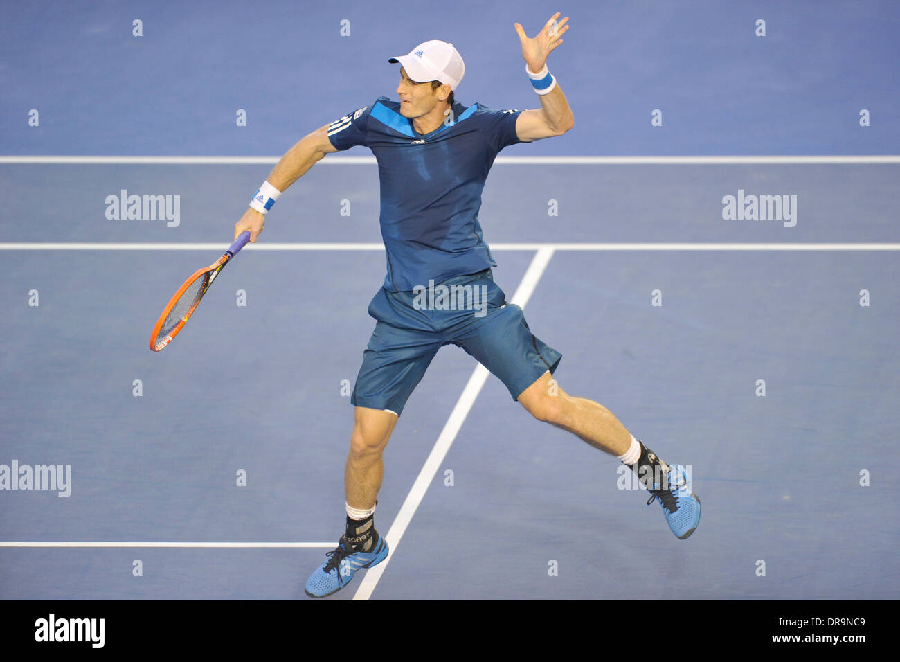 Melbourne, Australien. 22. Januar 2014. Andy Murray aus Großbritannien in Aktion am Tag 10 der Australian Open aus Melbourne Park. Bildnachweis: Aktion Plus Sport/Alamy Live-Nachrichten Stockfoto