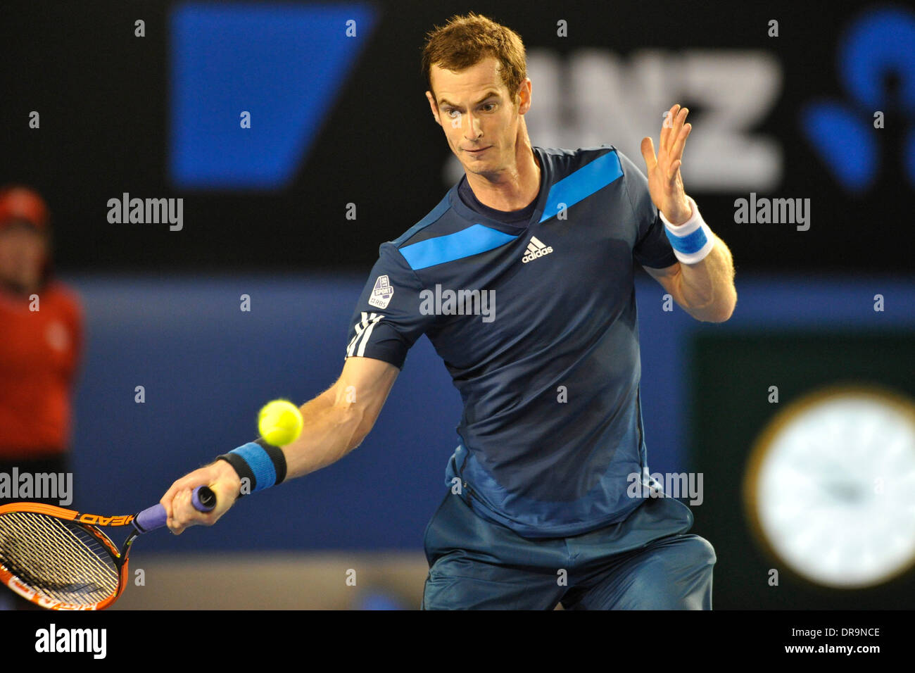 Melbourne, Australien. 22. Januar 2014. Andy Murray aus Großbritannien in Aktion am Tag 10 der Australian Open aus Melbourne Park. Bildnachweis: Aktion Plus Sport/Alamy Live-Nachrichten Stockfoto