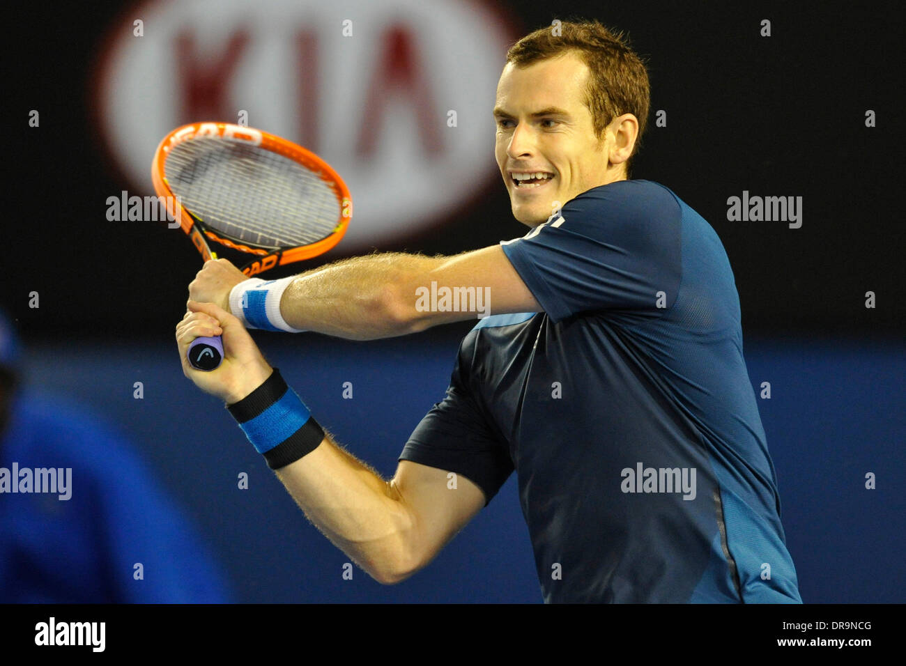 Melbourne, Australien. 22. Januar 2014. Andy Murray aus Großbritannien in Aktion am Tag 10 der Australian Open aus Melbourne Park. Bildnachweis: Aktion Plus Sport/Alamy Live-Nachrichten Stockfoto