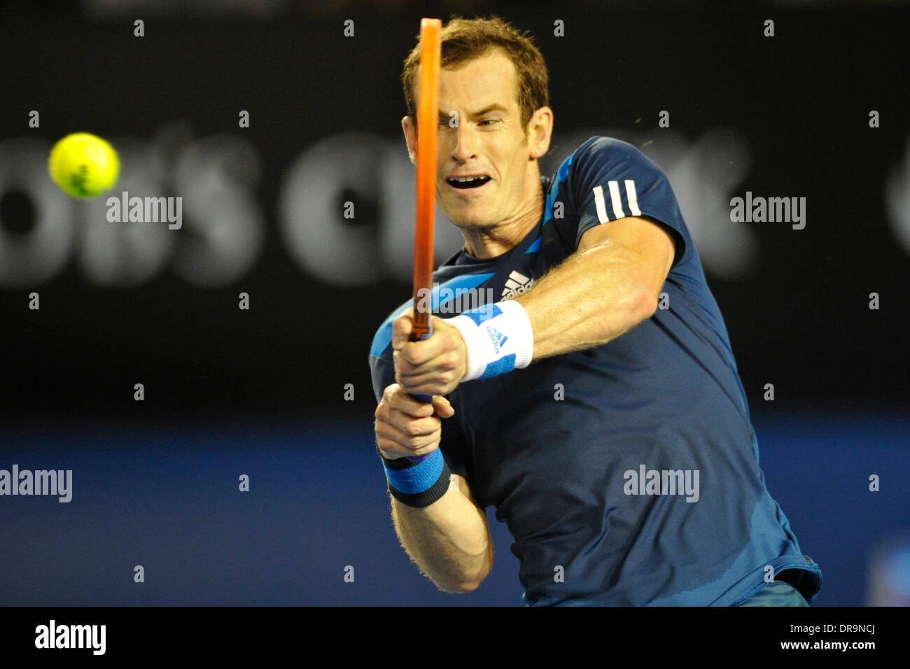 Melbourne, Australien. 22. Januar 2014. Andy Murray aus Großbritannien in Aktion am Tag 10 der Australian Open aus Melbourne Park. Bildnachweis: Aktion Plus Sport/Alamy Live-Nachrichten Stockfoto