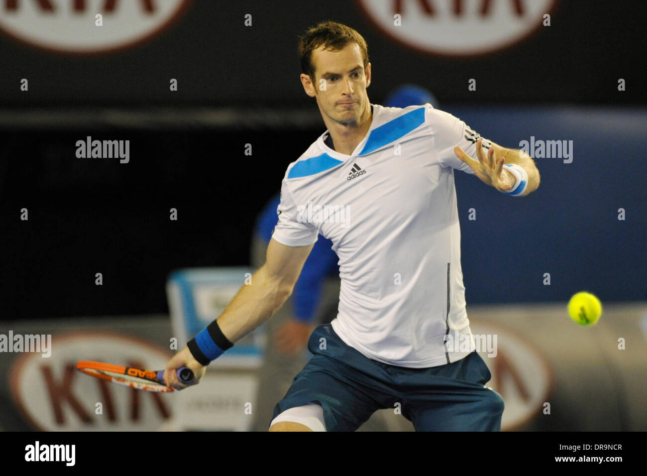Melbourne, Australien. 22. Januar 2014. Andy Murray aus Großbritannien in Aktion am Tag 10 der Australian Open aus Melbourne Park. Bildnachweis: Aktion Plus Sport/Alamy Live-Nachrichten Stockfoto
