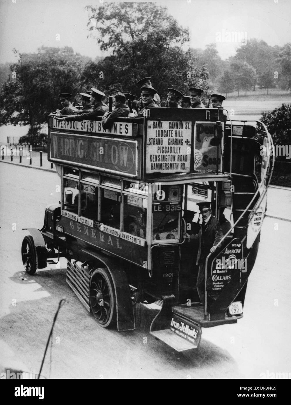 Munition-Bus, Erster Weltkrieg Stockfoto