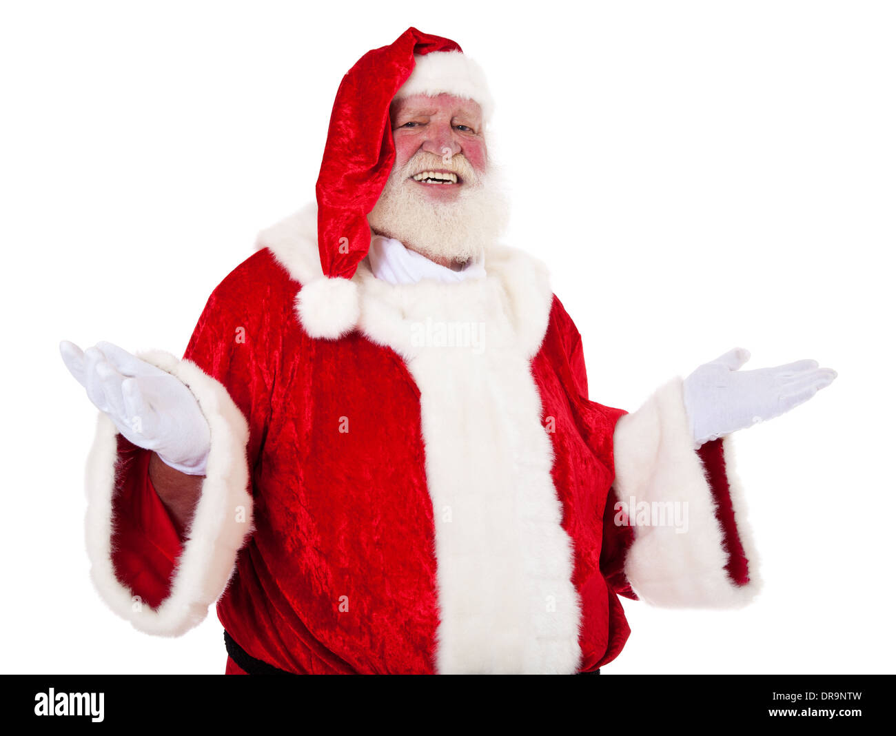 Santa Clause in authentischen Look. Alle auf weißem Hintergrund. Stockfoto