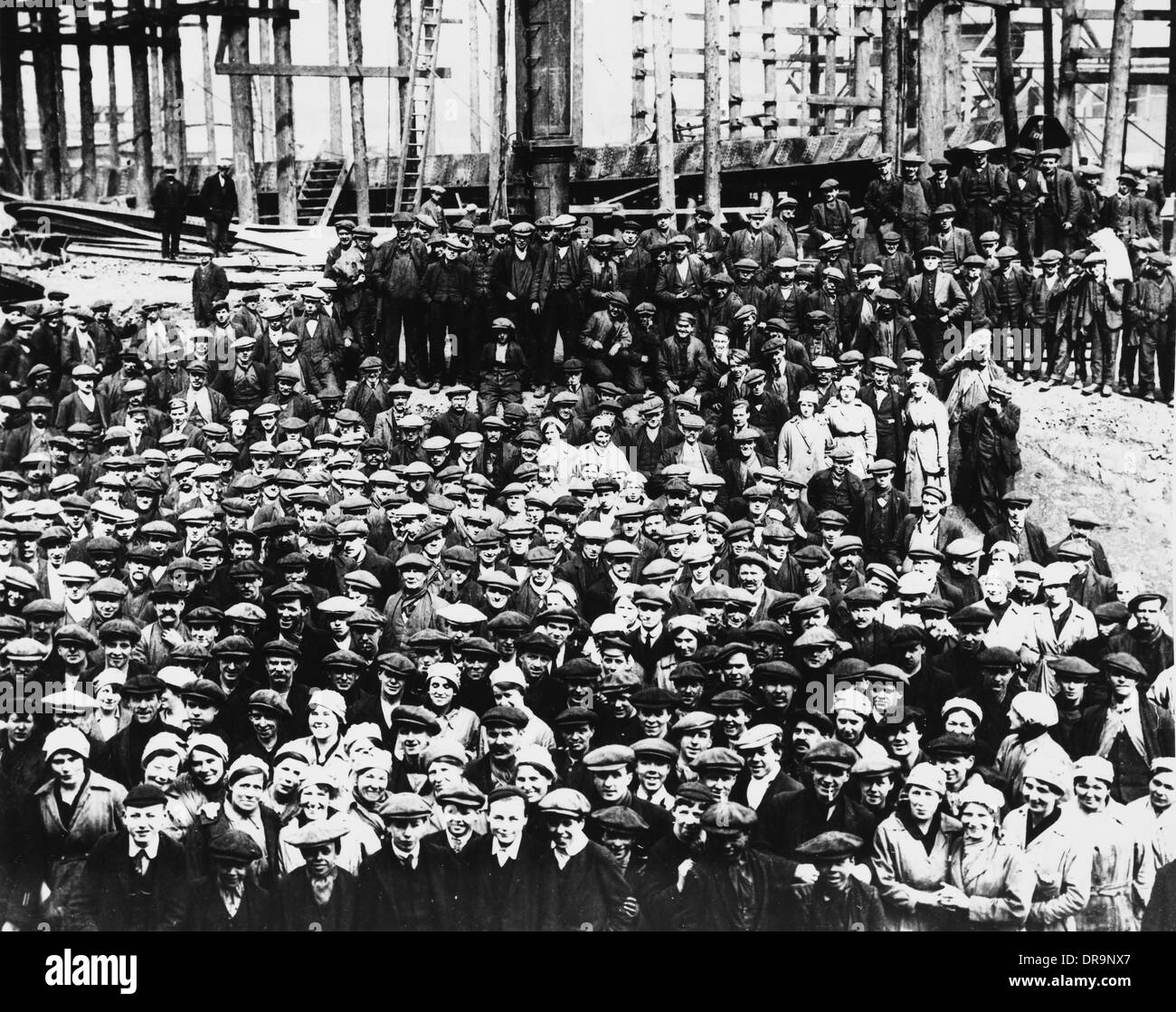 Schottische Shipbuilding Yard, 1915 Stockfoto