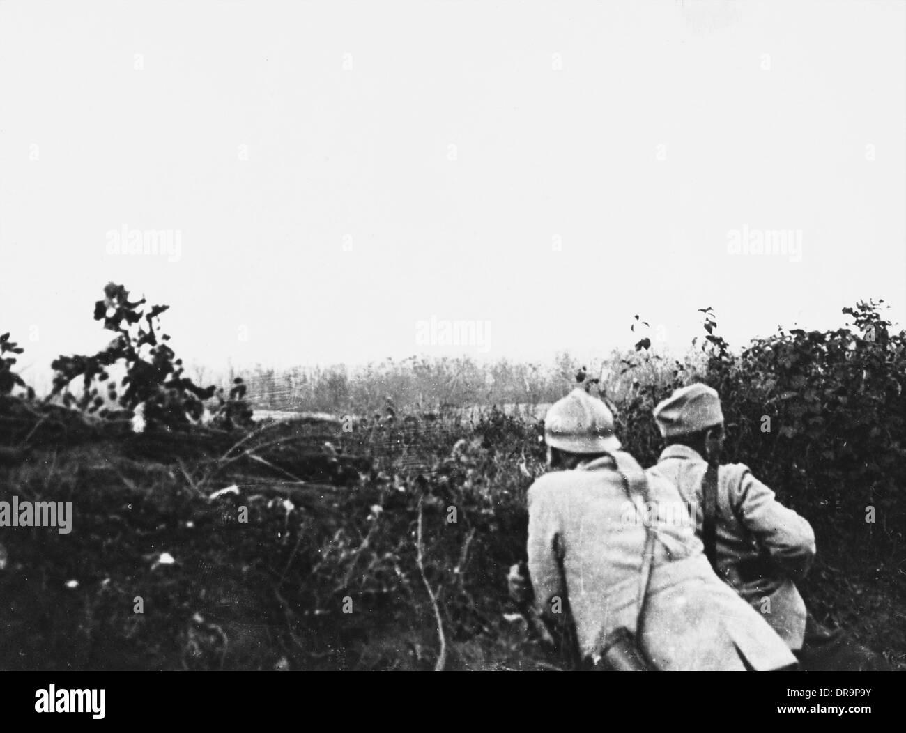 Französische front-Erster Weltkrieg Stockfoto