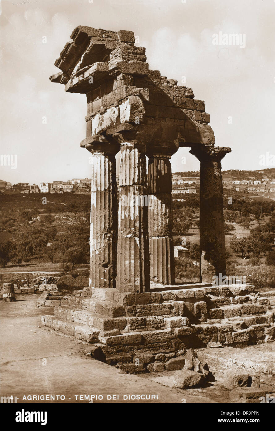 Griechischer Tempel in Agrigent, Sizilien Stockfoto