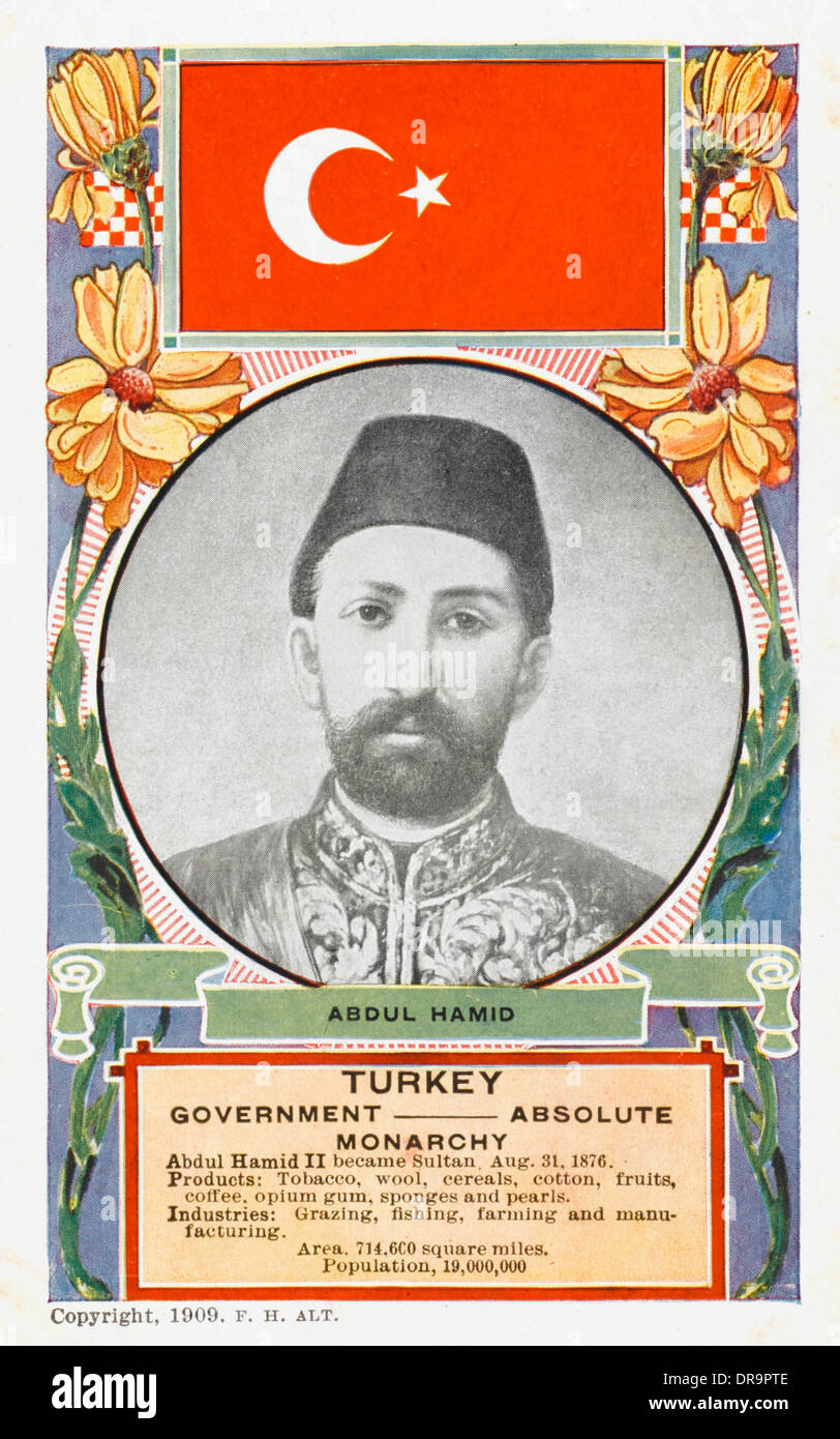 Sultan Abdul Hamid II des Türkei - türkischen Propaganda Stockfoto