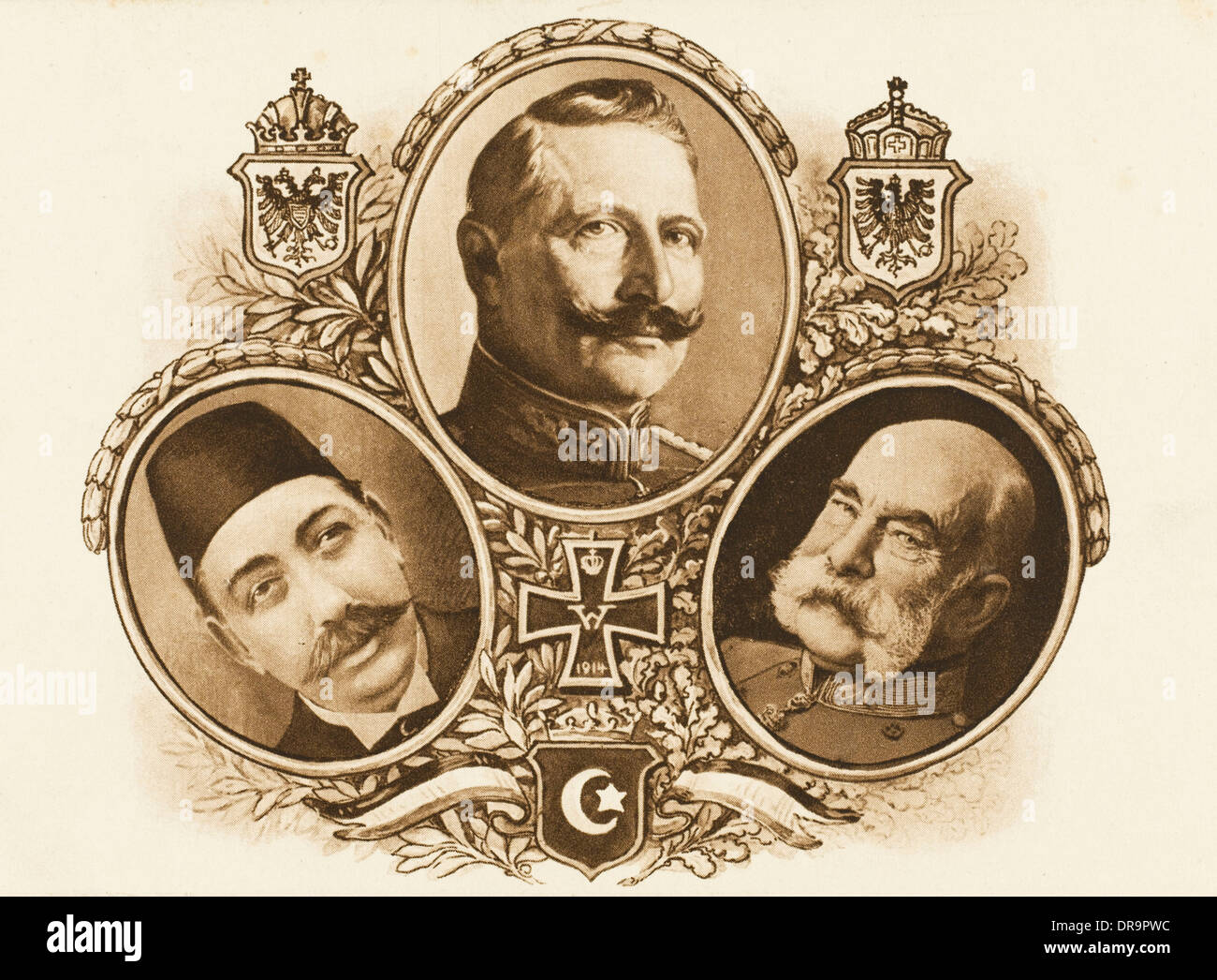 Sultan Mehmed V Reshad der Türkei & Verbündeten Stockfoto