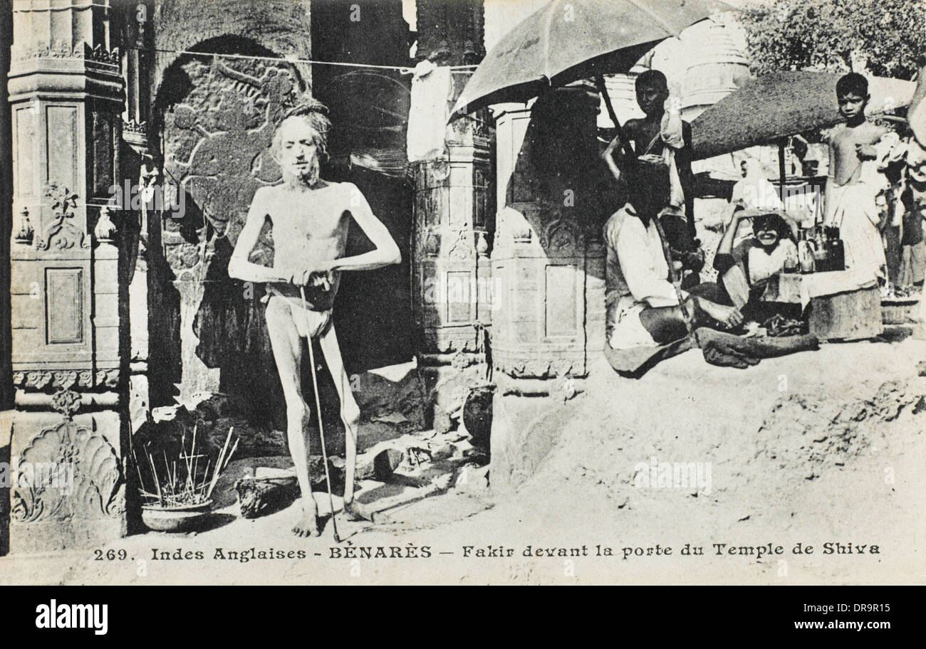 Asket Fakir - Benares, Indien Stockfoto