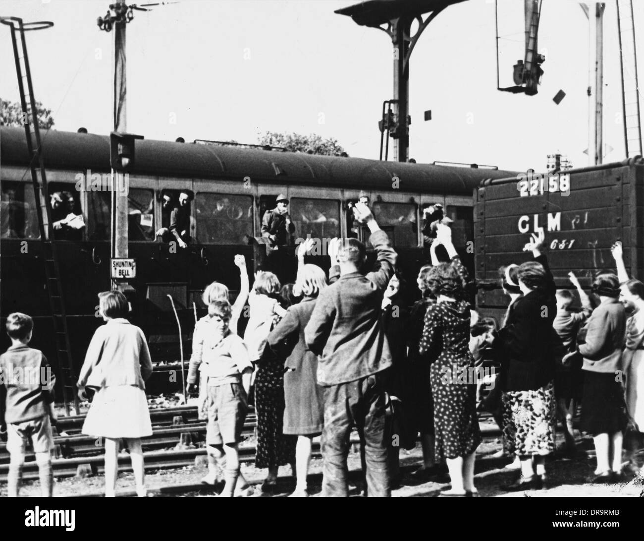ZWEITEN Weltkrieges evakuierten Stockfoto