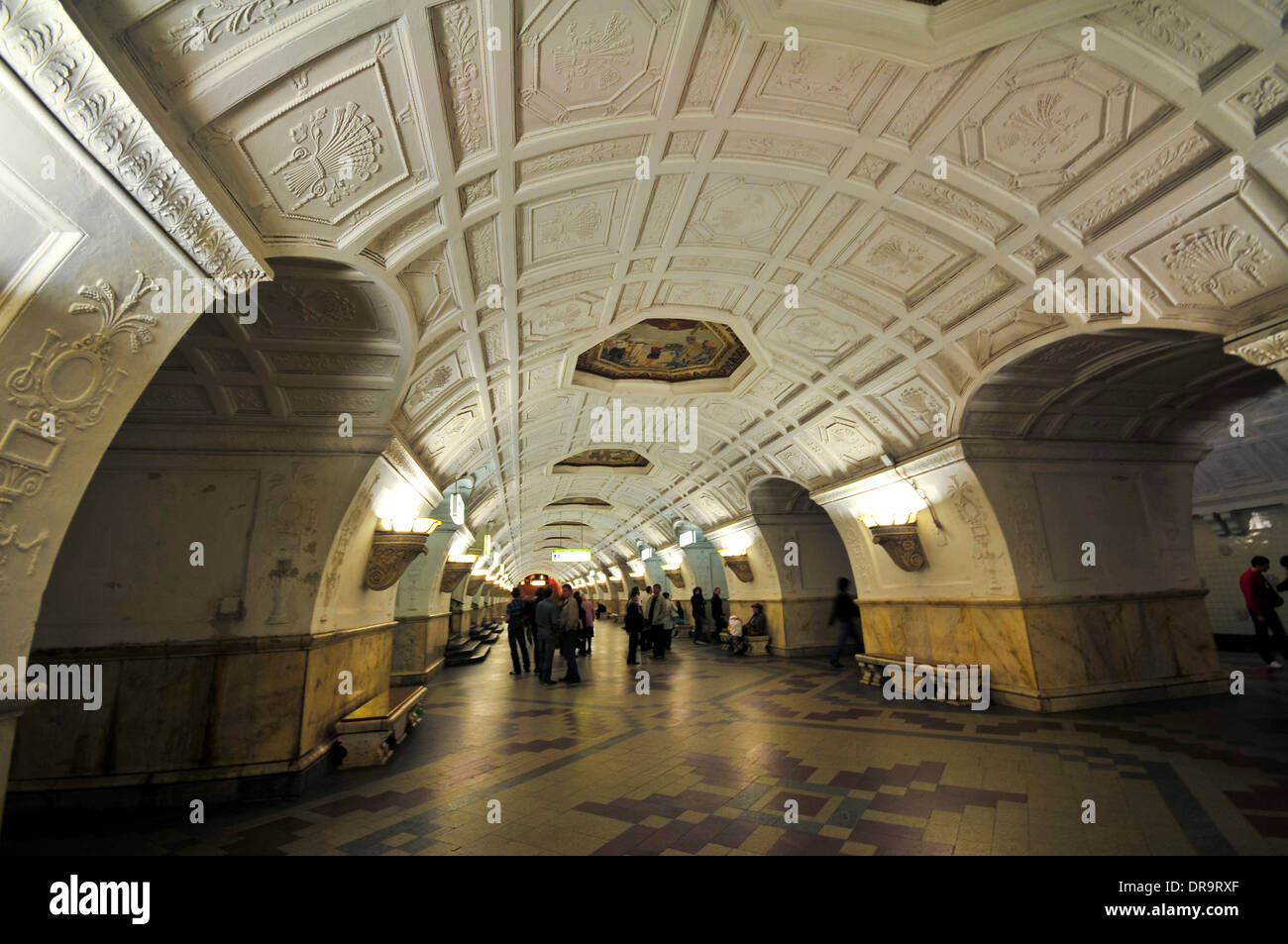 U-Bahnstation in Moskau Stockfoto