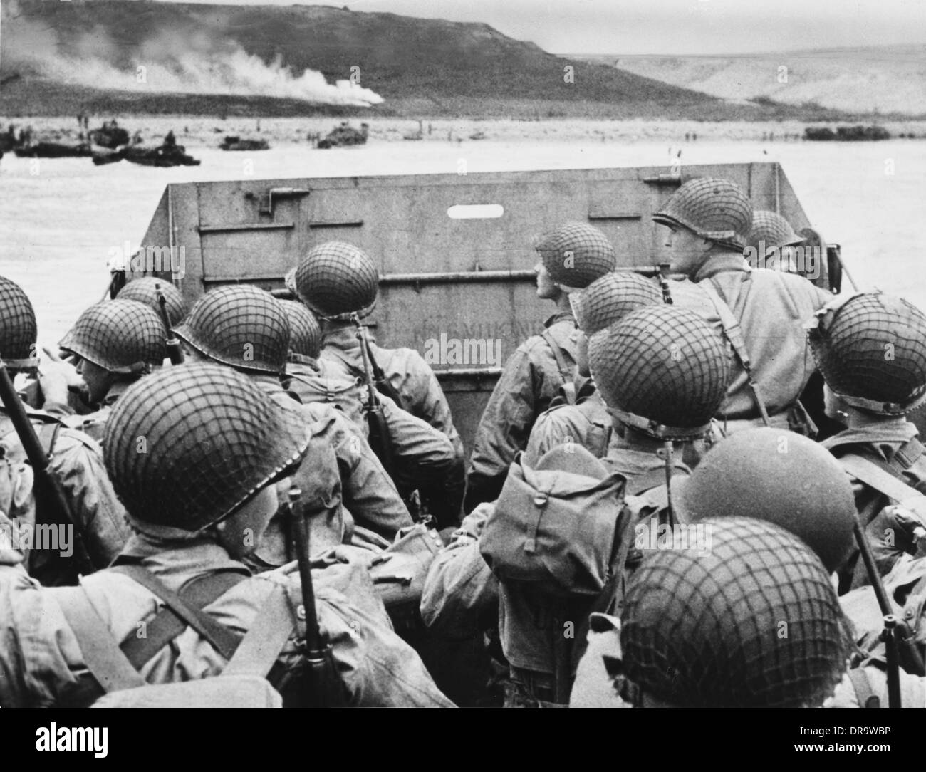 D-Day-kurz vor der Landung in Frankreich Stockfoto