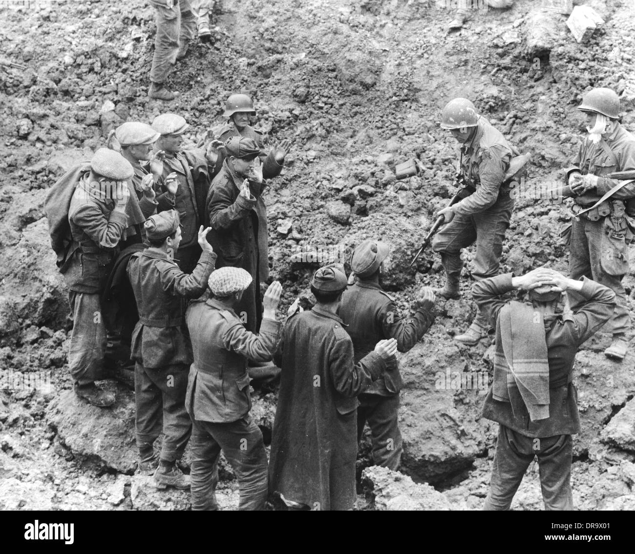 D-Day-Gefangenen deutschen Soldaten Stockfoto
