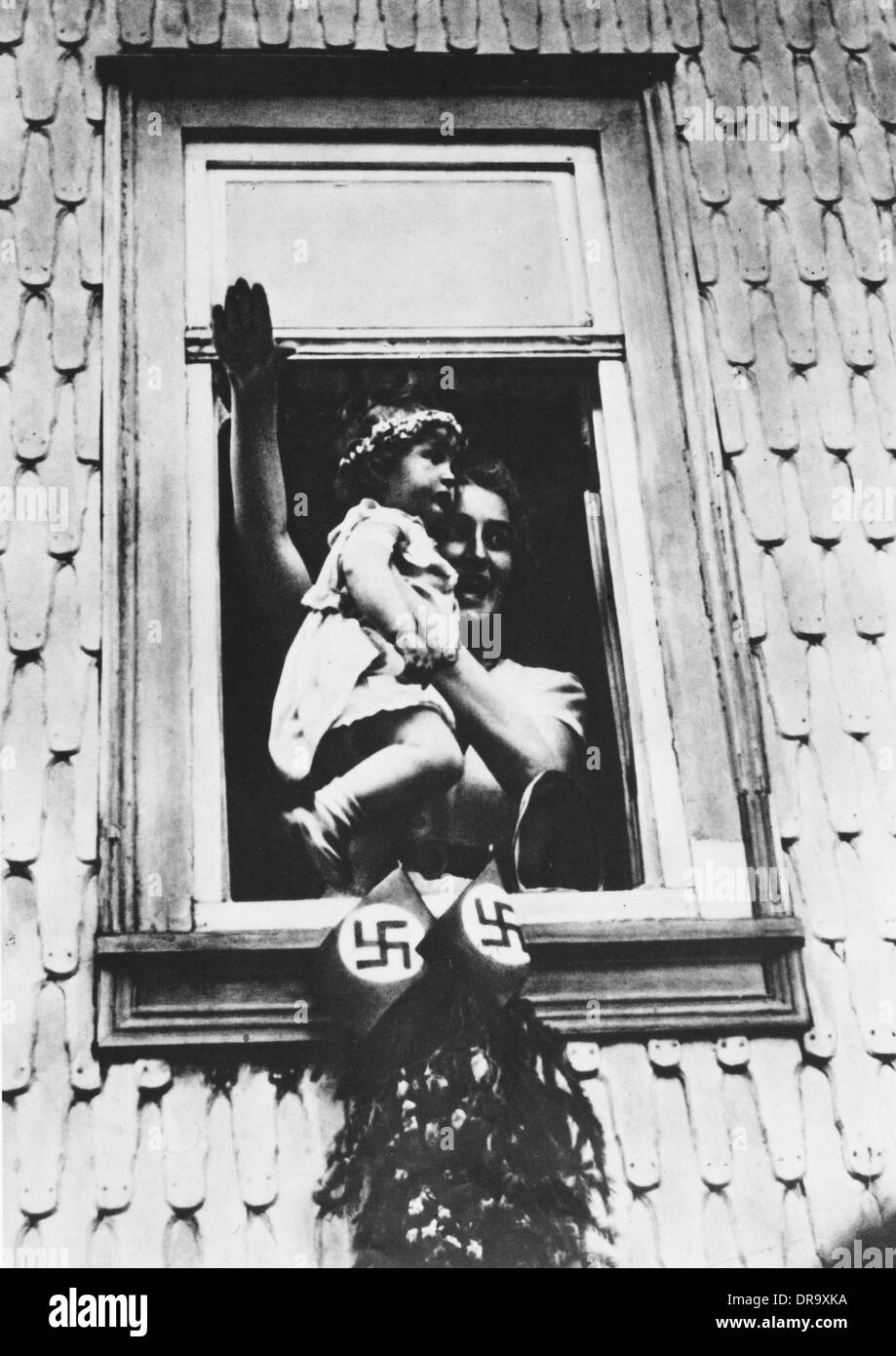 Winken für Hitler Stockfoto