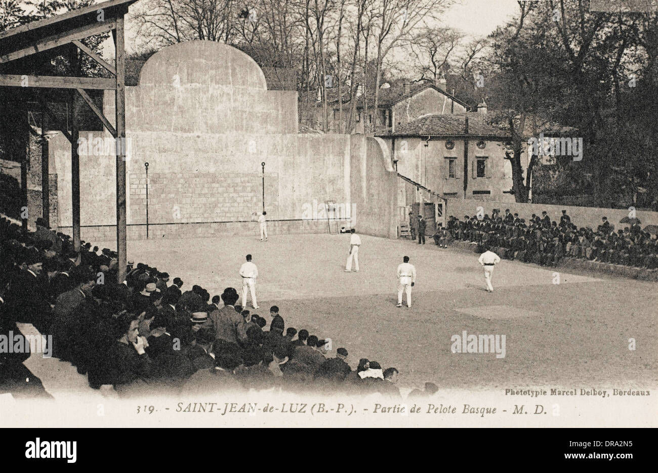 Pelota spielte in Saint Jean de Luz Stockfoto