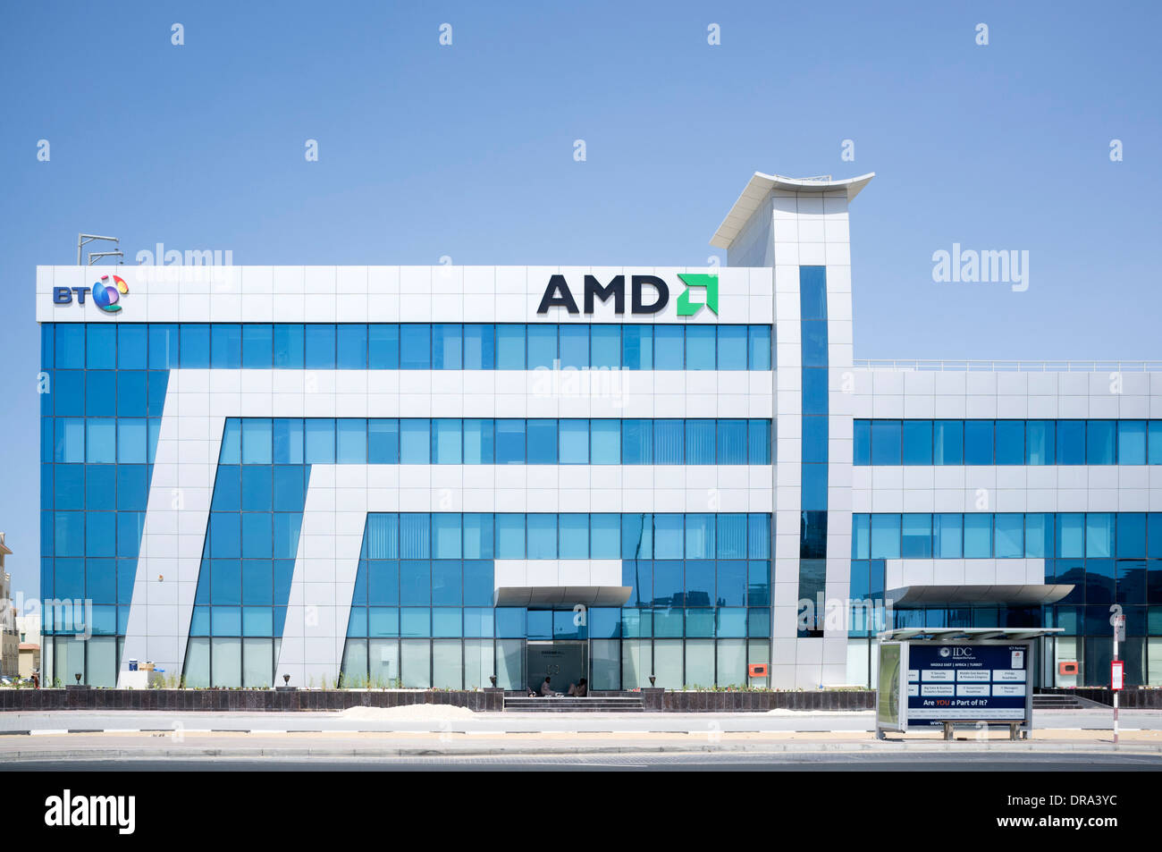 BT und AMD Bürogebäude befindet sich in Dubai Internet City in Vereinigte Arabische Emirate VAE Stockfoto