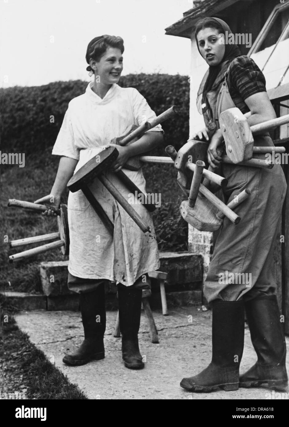 Land Mädchen des zweiten Weltkriegs Stockfoto