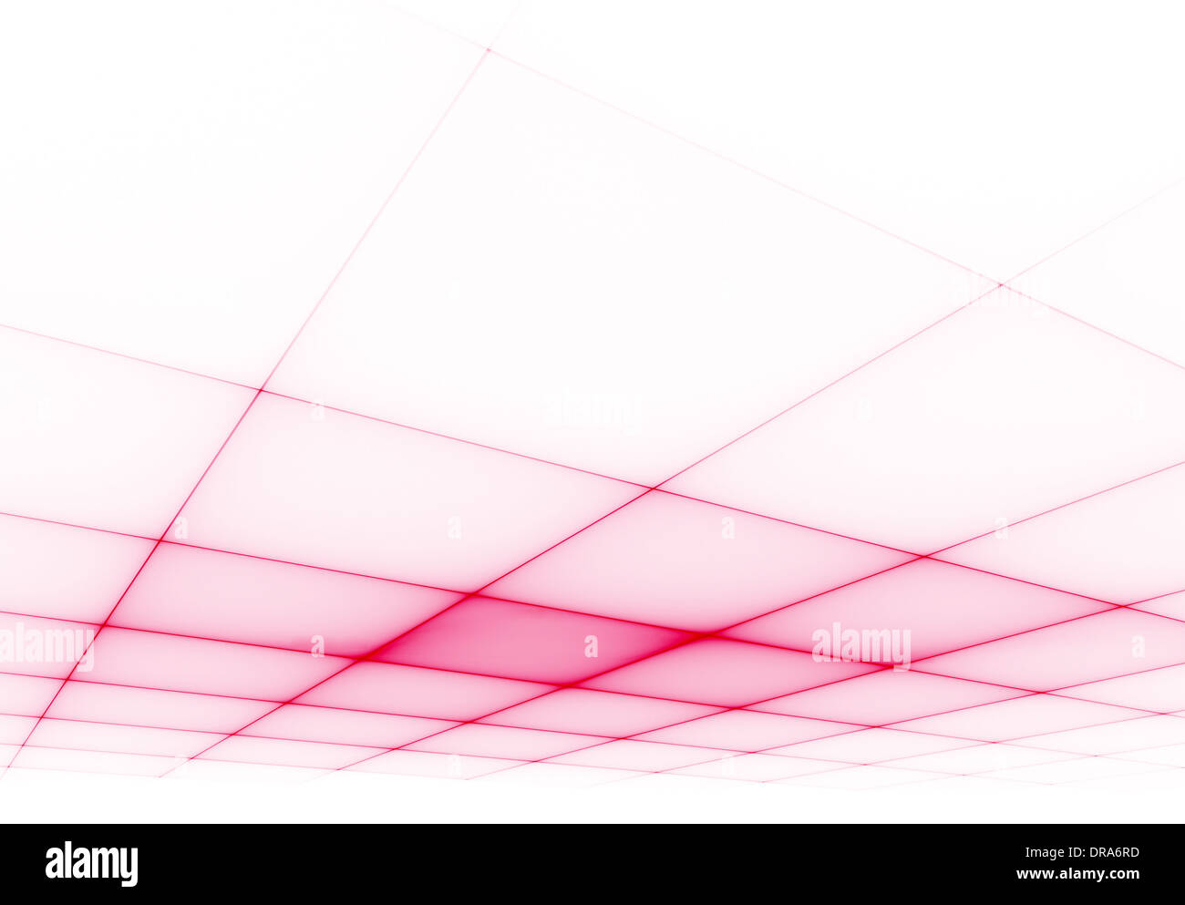 Rote Netz 3D Oberfläche der roten Quadrate in der Perspektive Stockfoto
