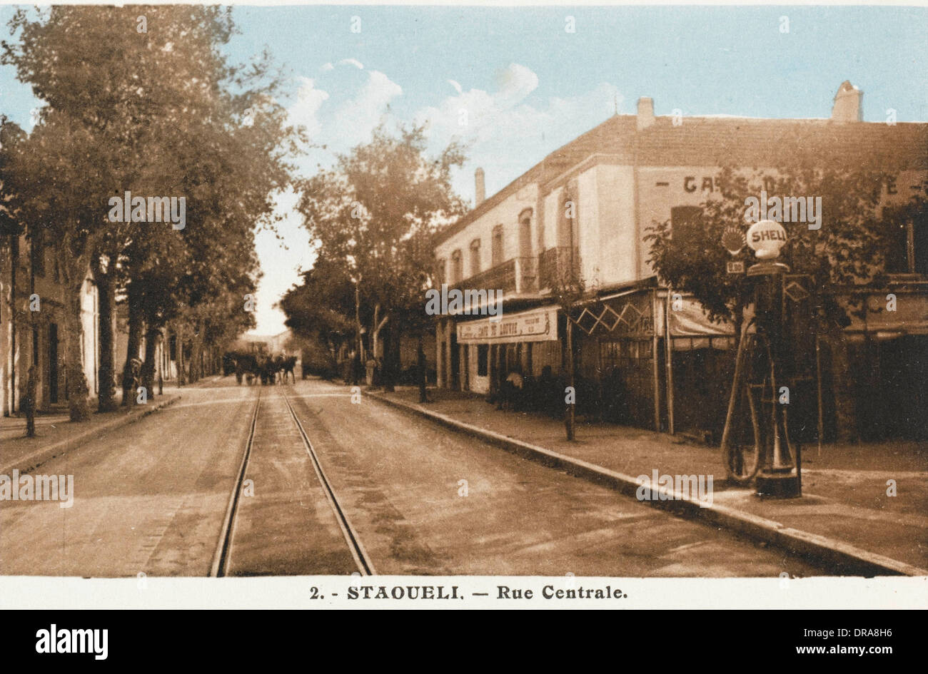 Algerien - Staoueli - Rue Centrale Stockfoto