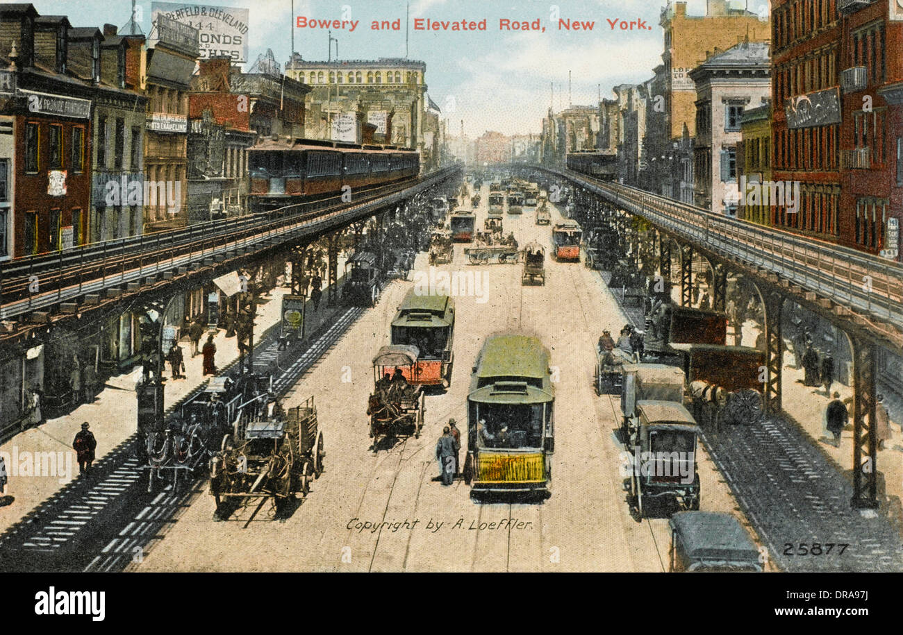 Erhöhten Subway, New York Stockfoto