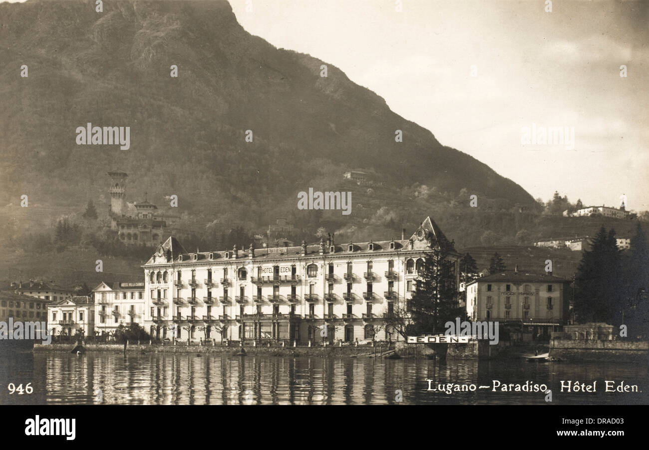 Lugano, Schweiz - Paradiso Hotel Eden Stockfoto Lugano, Schweiz - Paradiso Hotel Eden Stockfoto