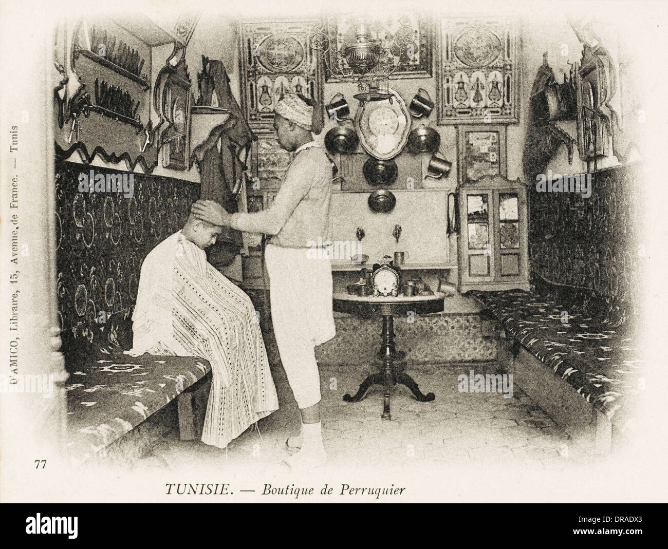 Tunesien - des Perückenmachers Boutique Stockfoto