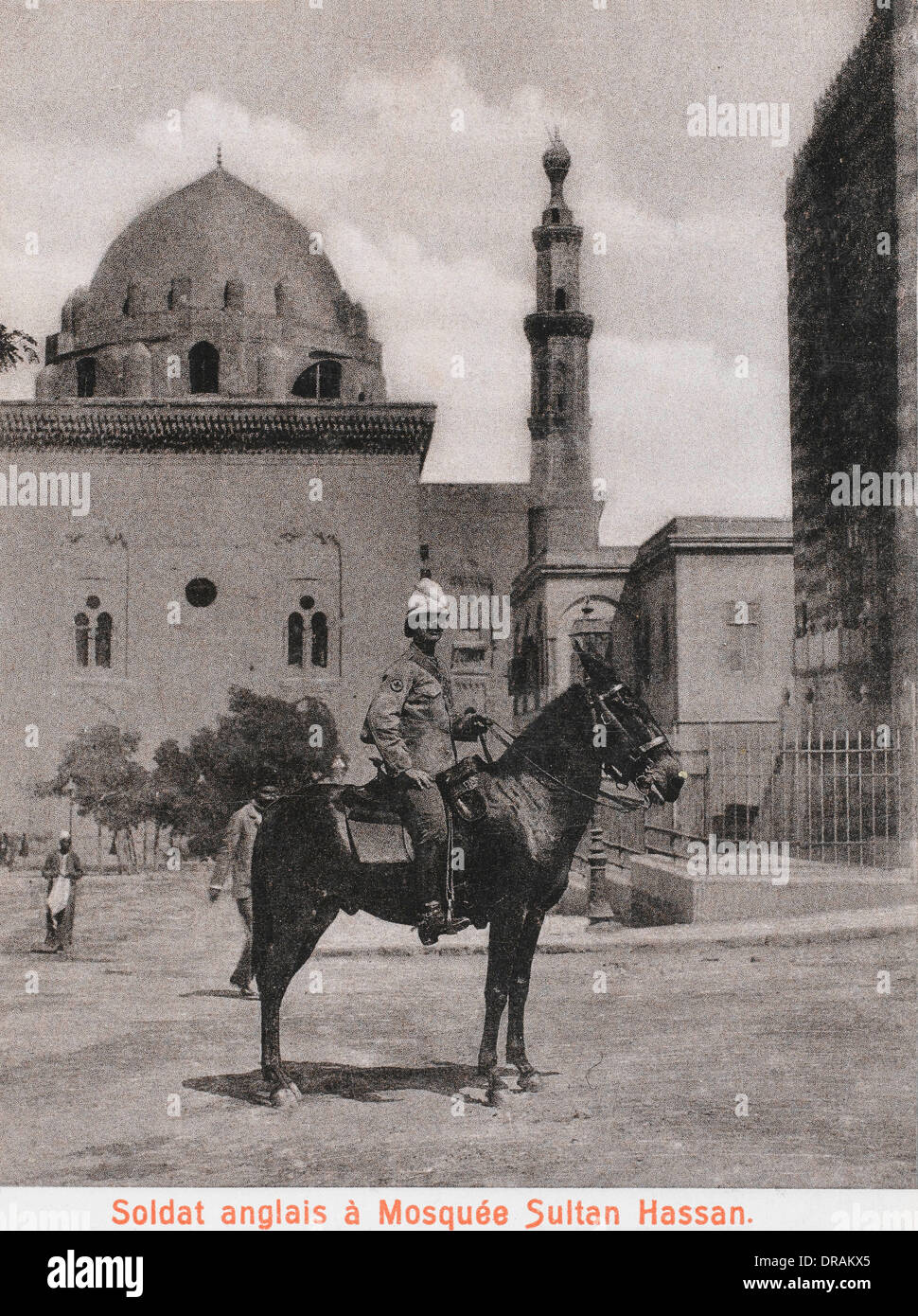 Englische Kavallerie Soldat in Kairo montiert Stockfoto