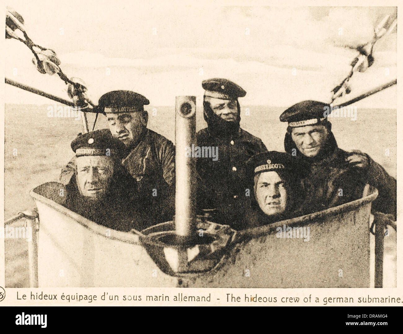 Die Besatzung eines deutschen u-Boot - Erster Weltkrieg Stockfoto
