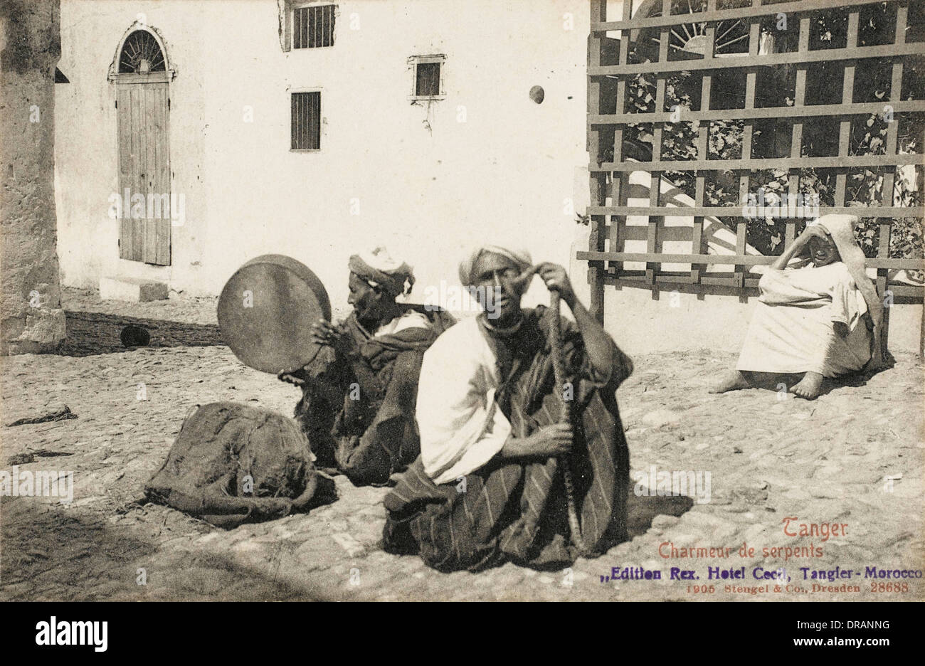 Tanger, Marokko - Snake Charmer Stockfoto