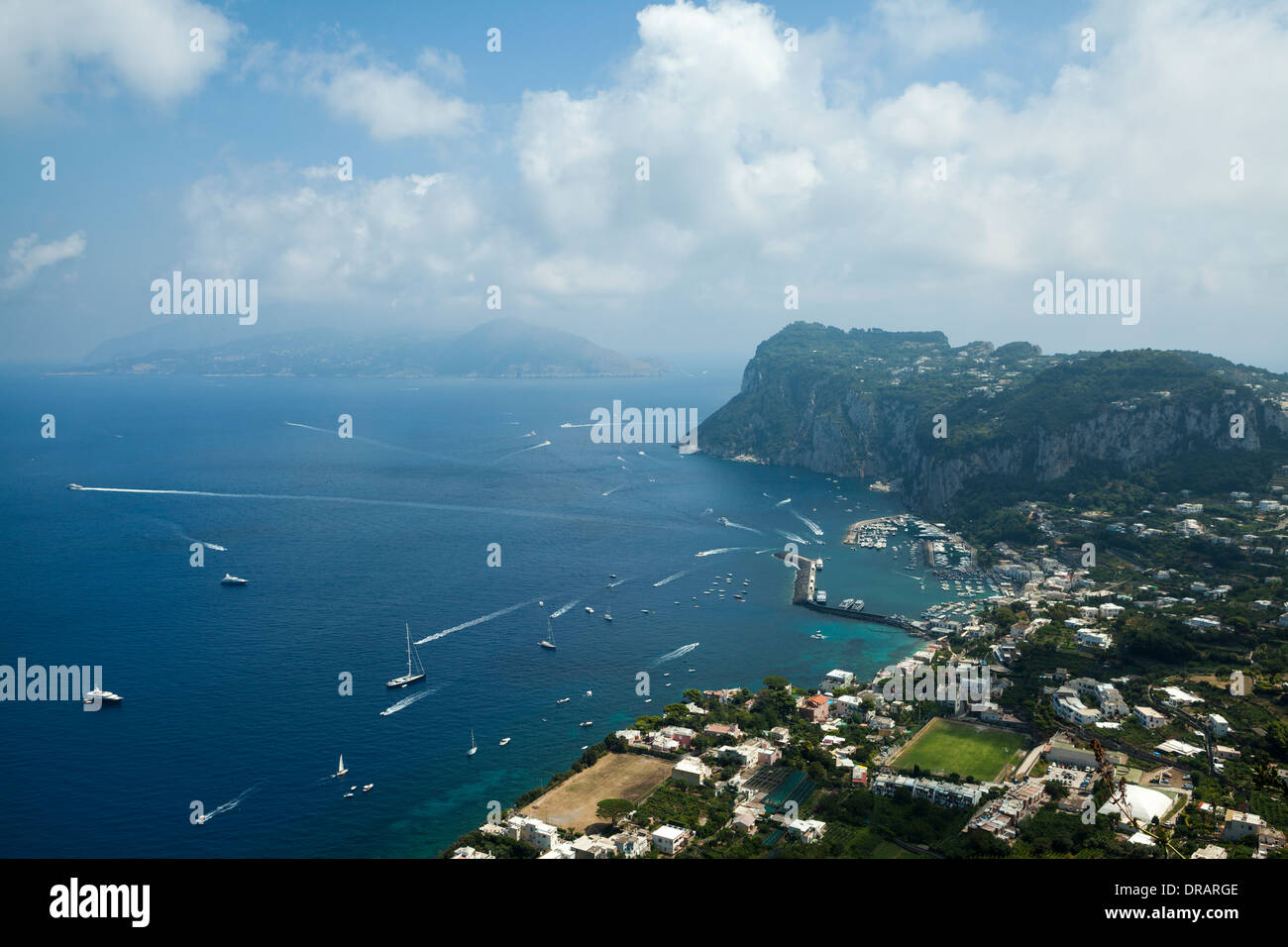 Blick vom in der Nähe von Axel Munthe House auf Capri. Stockfoto