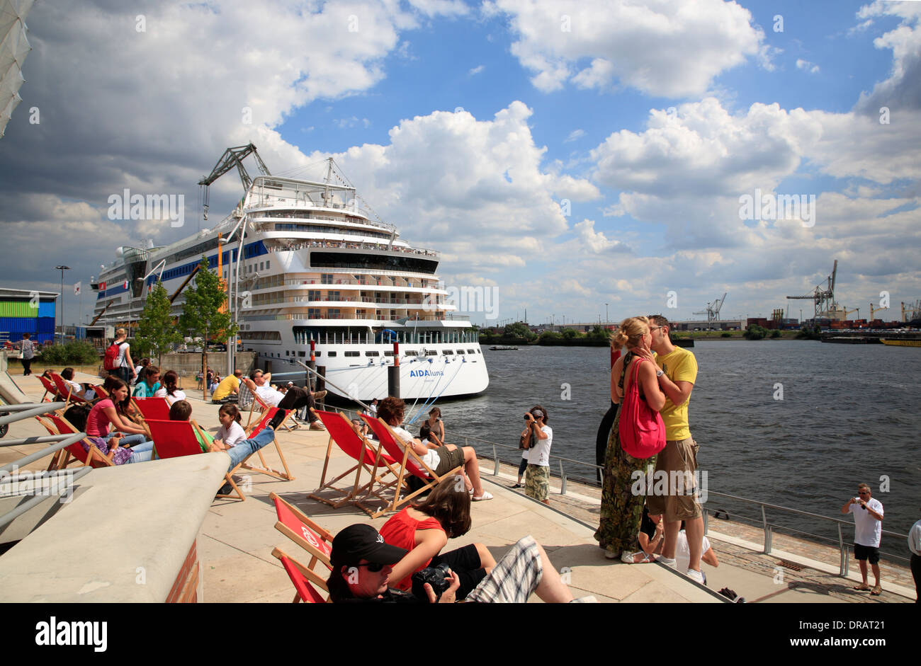 Hamburg Cruise ship Terminal, Hafencity, Hamburg, Deutschland, Europa Stockfoto