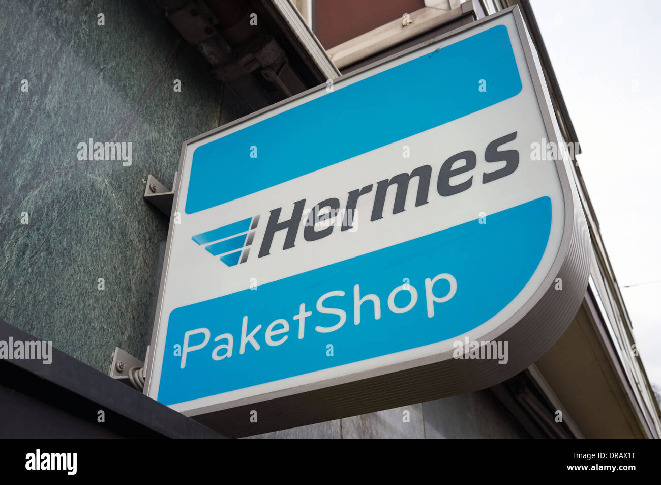 Hermes Paket Shop Düsseldorf Deutschland Stockfoto