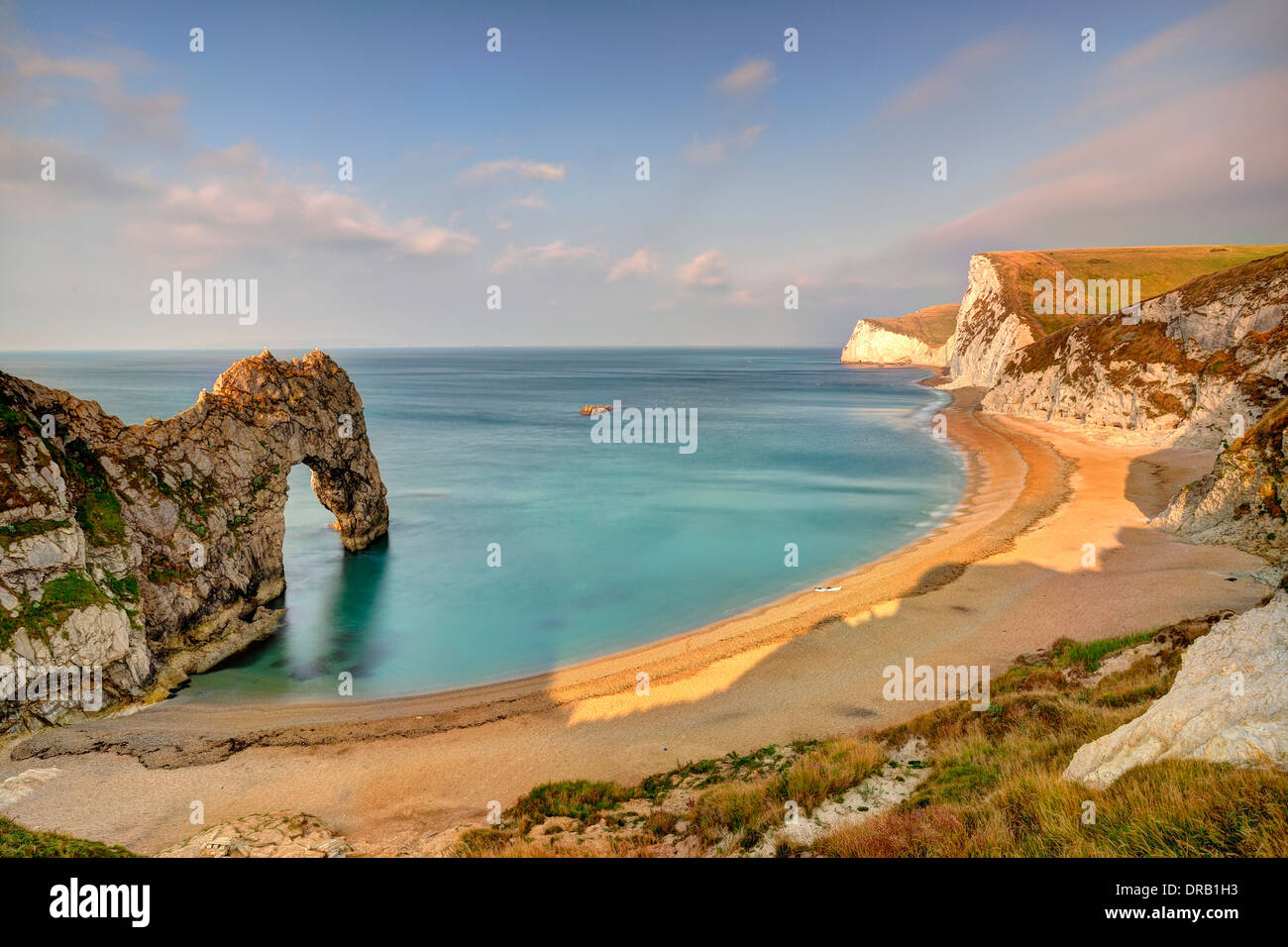 Durdle Door bei Sonnenaufgang Stockfoto Durdle Door bei Sonnenaufgang Stockfoto