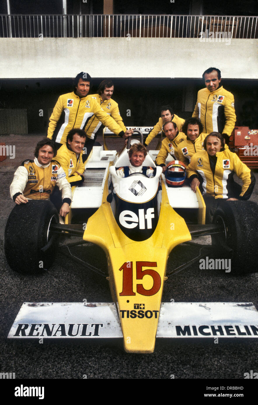 1979 Renault-Elf F1 Team in Paul Ricard Curcuit Frankreich Stockfoto