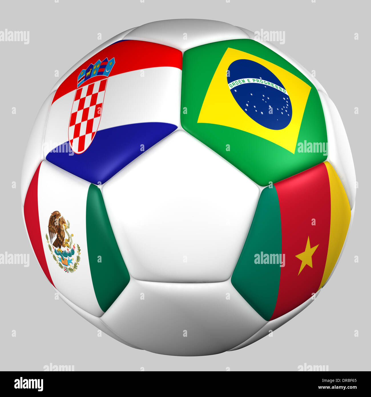 Kugel-Flags Gruppe A World Soccer 2014 Stockfoto