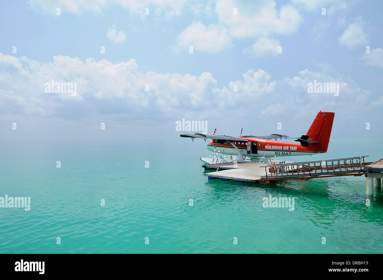 Flugzeug, Malediven, Indischer Ozean schweben Stockfoto