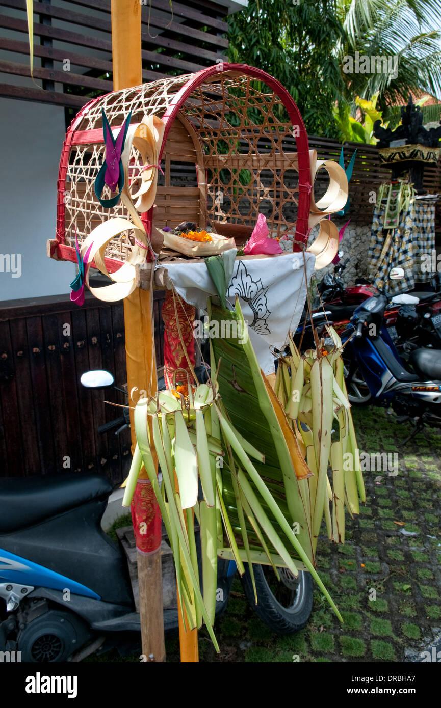 Hinduismus Angebote, Bali, Indonesien Stockfoto