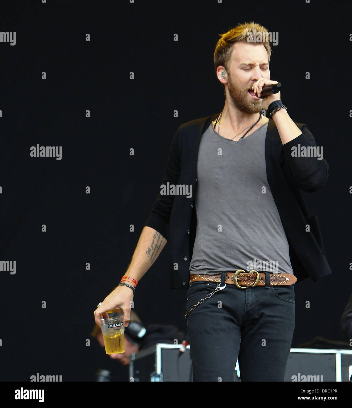 Charles Kelley von Lady Antebellum Hard Rock Calling - Hyde Park - Tag 2 London, England - 14.07.12 Stockfoto