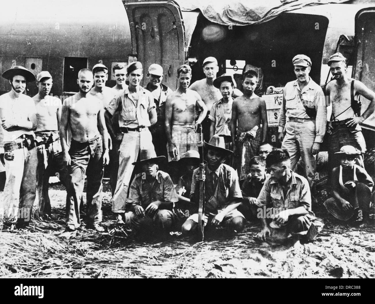 Verbündeten retten betroffenen c-47 - Burma Stockfoto