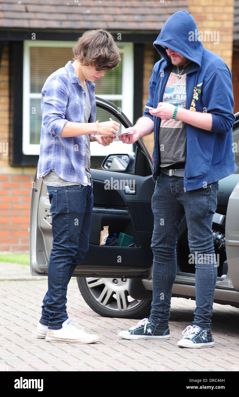 Harry Styles besucht seine Heimatstadt Holmes Chapel, Cheshire - 15.07.12 Stockfoto