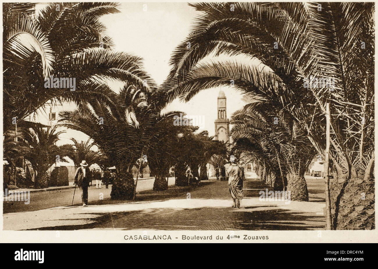 Marokko, Casablanca - Boulevard 4. Zouaven Stockfoto