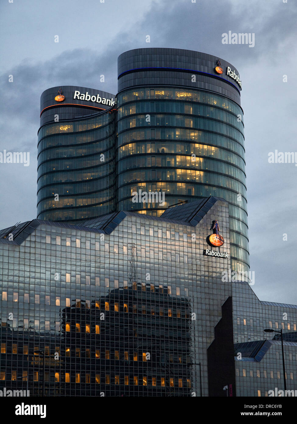 Rabobank zentrale Hauptgebäude in der Stadt Utrecht in den Niederlanden Stockfoto
