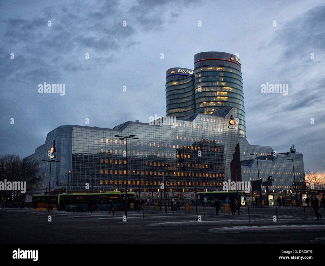 Die niederländische Rabobank-Hauptquartier in der Stadt Utrecht in den Niederlanden Stockfoto