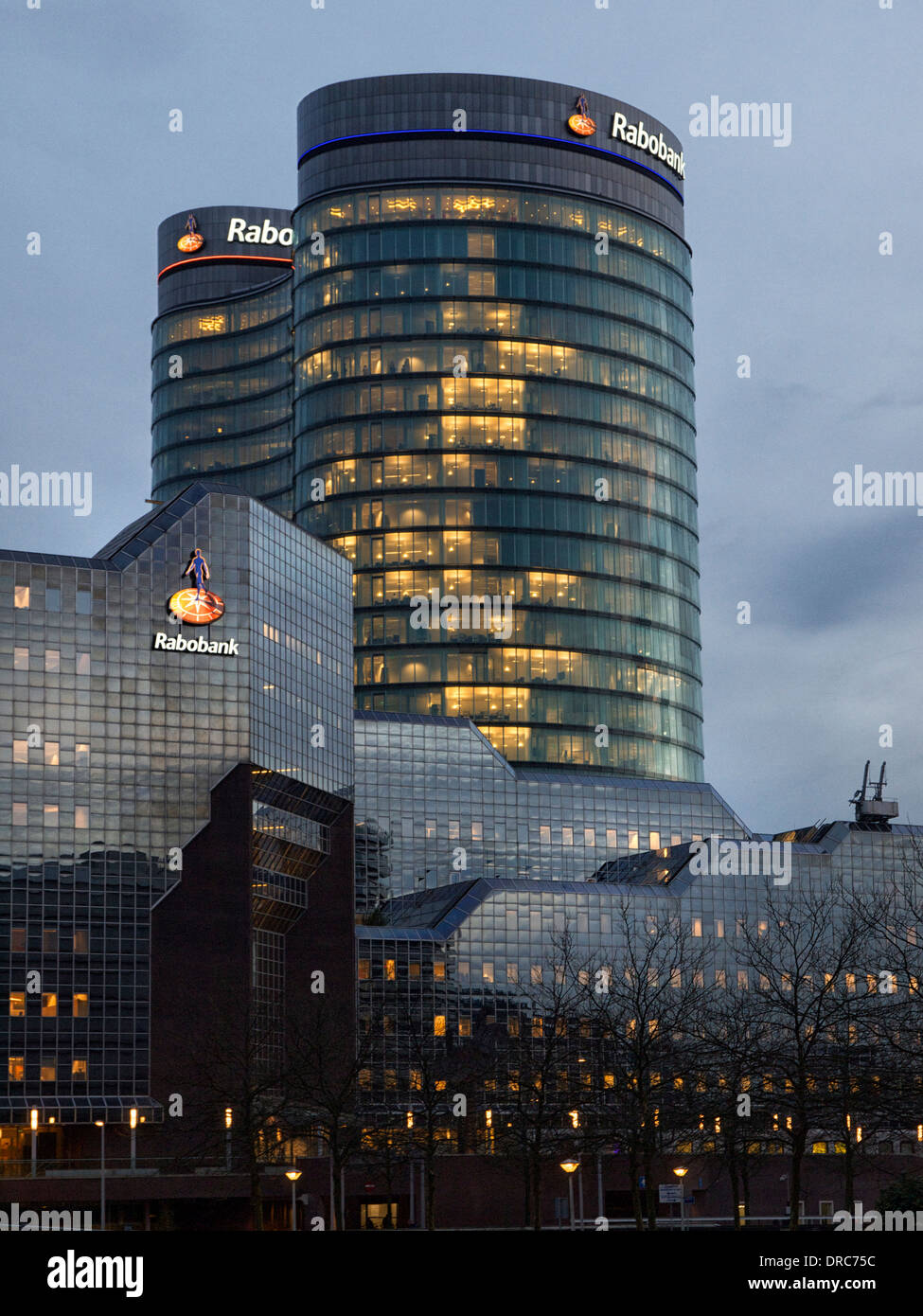 Die niederländische Rabobank-Hauptquartier in der Stadt Utrecht in den Niederlanden Stockfoto