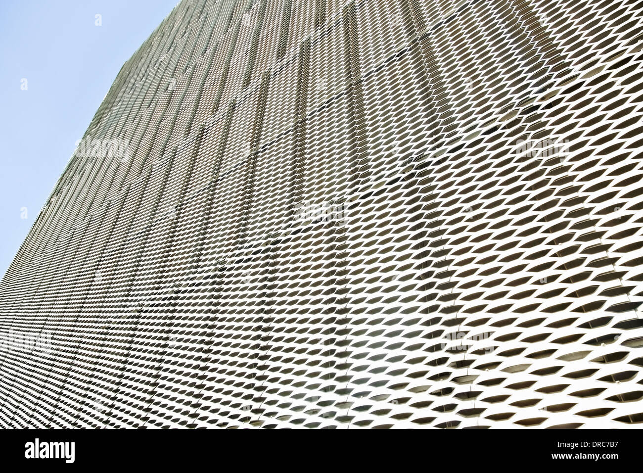 Nahaufnahme eines strukturierten Wand auf moderne Gebäude Stockfoto