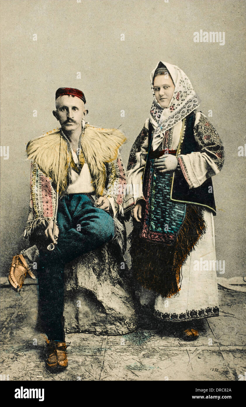 Bosnisch-paar in Tracht Stockfoto