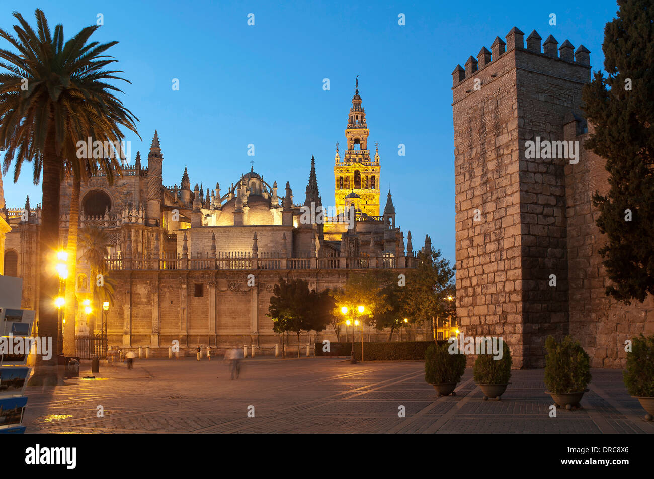 Kathedrale und königliche Alcazar, Sevilla, Andalusien, Spanien, Europa und Umgebung: Stockfoto